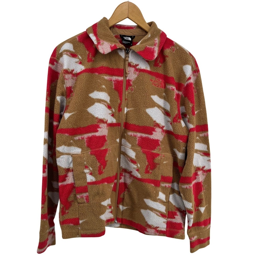 The North Face Pali Pile‎ Abstract Print Fleece Jacket Full Zip Collared Women S
